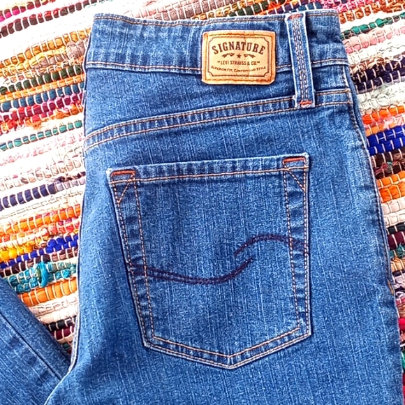 Signature Levi Strauss Long Bootcut Denim Jeans- #1580 - Picture 9 of 13